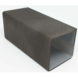 SUPPORT plexi 120x50x50 mm Acier brossé (lot de 3)