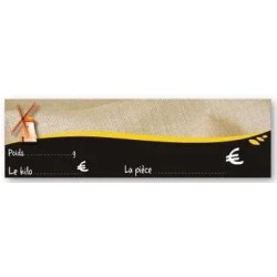 BANDE PANETIERE BOULANGERIE "MOULIN" - 15x5 cm (lot de 10)