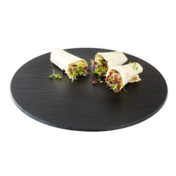 PRESENTOIR MELAMINE IMITATION ARDOISE - Ø 400 - NOIR