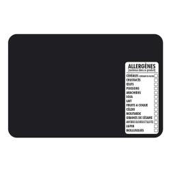ETIQUETTE ALLERGENES NOIR 70x105 mm - neutre (lot de 10) sans pique
