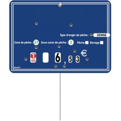 ETIQUETTE POISSON ARDOISINE BLEUE