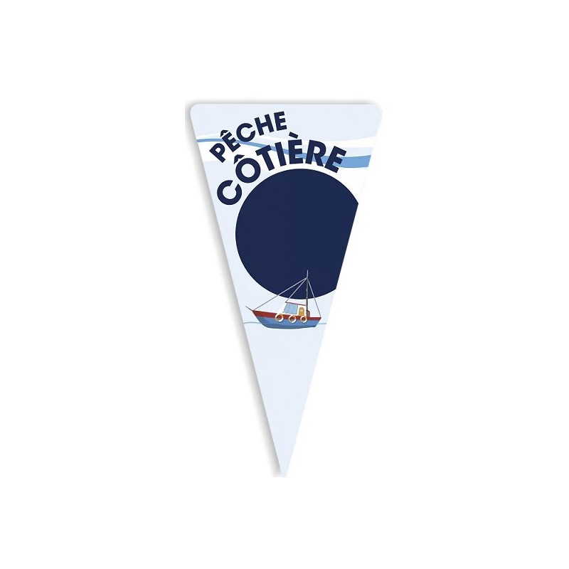 TRIANGLE "pêche côtière" 10x19 cm  (lot de 10)