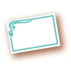 ETIQUETTE NEUTRE LISERE BLEU 60X40 mm (lot de 50)