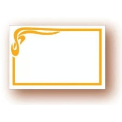 ETIQUETTE NEUTRE LISERE JAUNE 60X40 mm (lot de 50)