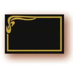 ETIQUETTE NEUTRE LISERE OR/NOIR 60X40 mm (lot de 50)