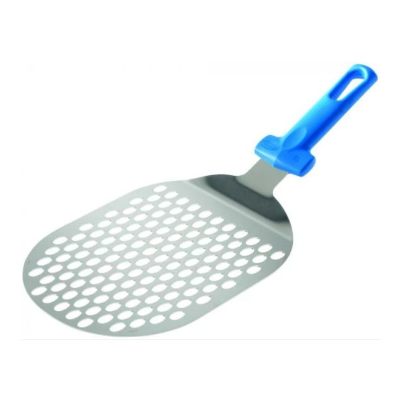 PELLE A PIZZA INOX PERFOREE - PETIT MODELE - 220x180 mm