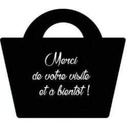 PANCARTE ouvert.../Merci de votre visite 200X200 mm - avec fil + 1 fe