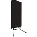 Stop-trottoir 60x150cm noir forme de découpe + pied ressort