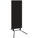 Stop-trottoir 60x150cm noir forme rectangulaire + pied ressort