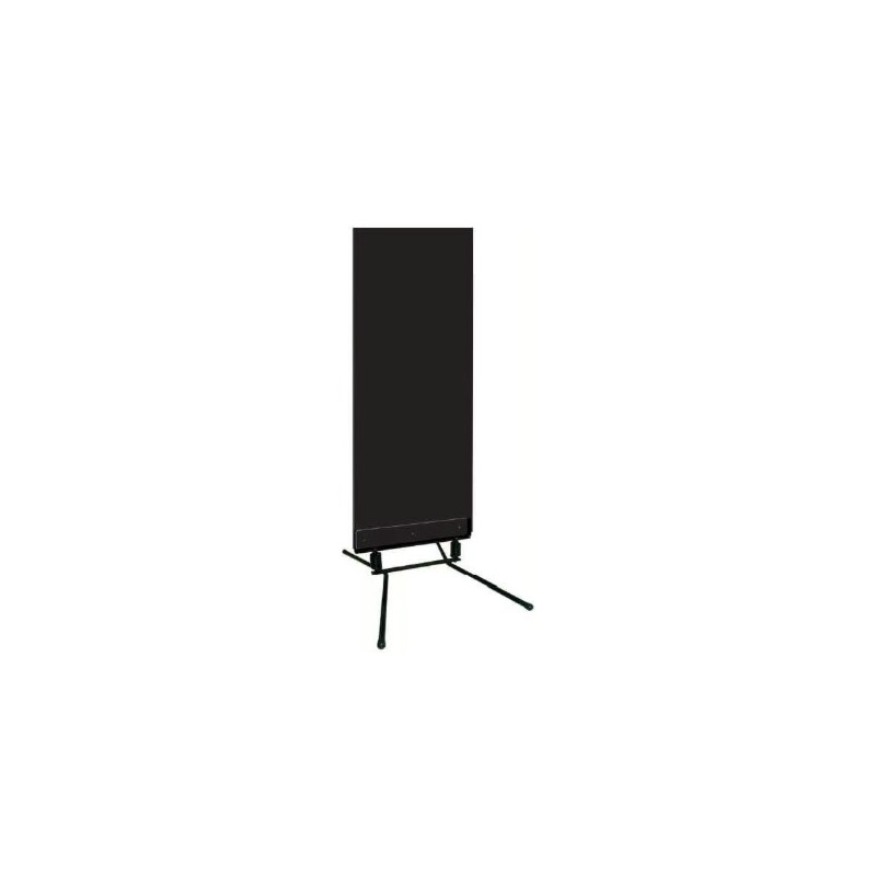 Stop-trottoir 60x150cm noir forme rectangulaire + pied ressort