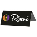 CHEVALET DE TABLE "réservé" FUNNY COLOR 80X40 mm (lot de 10)