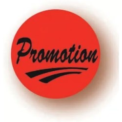 ETIQUETTE PAPIER ADHESIVE diam 36 mm - "Promotion" (lot de 500)