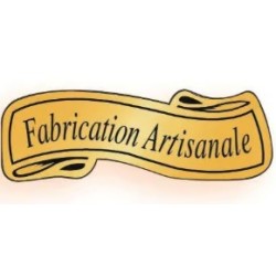 ETIQUETTE PAPIER ADHESIVE 36X13 mm ruban "Fabrication artisanale" N/O