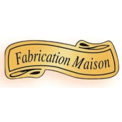 ETIQUETTE PAPIER ADHESIVE 36X13 mm ruban "Fabrication maison" N/Or (l