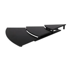 ESCALIER NOIR 1/8 DE ROND - 800x400x ht 65 mm (plat non compris)