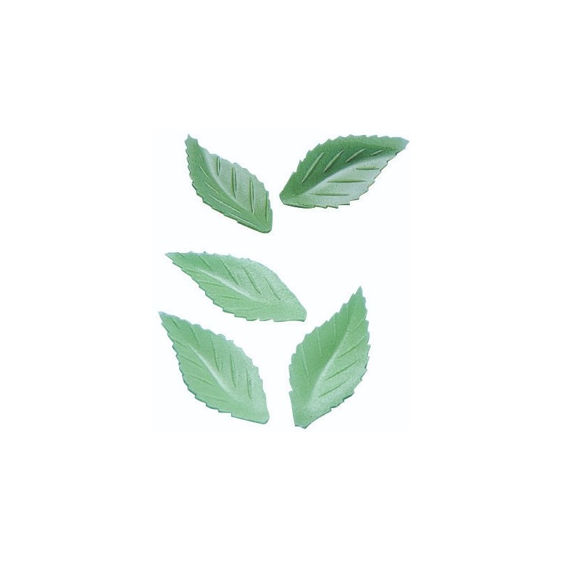 FEUILLE DE ROSE AZYME vert foncé 38 mm (x500)