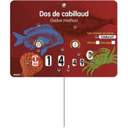 ETIQUETTE POISSON REDFISH