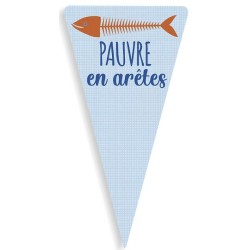 TRIANGLE "pauvre en arêtes" 10x19 cm  (lot de 10)