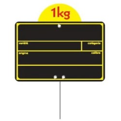 ETIQUETTE SOLENEW VOCC 250X170 mm - disque en ht, pique inox (lot de 