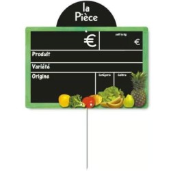 ARDOISE CUEILLETTE, VOC 200X150 mm - disque poids en ht, pique inox (