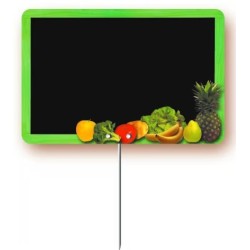 ARDOISE CUEILLETTE NEUTRE 150X100 mm - pique inox (lot de 10)