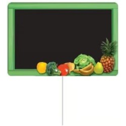 ARDOISE CUEILLETTE NEUTRE 200X150 mm - pique inox (lot de 10)