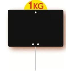 ARDOISE NEUTRE NOIRE 120X80 mm - disque poids en ht, pique inox (lot 