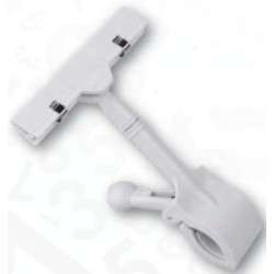 PINCE PORTE-ETIQUETTE ARTICULEE PLASTIQUE BLANC (lot de 10)