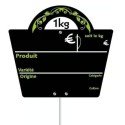 ETIQUETTE PANIER SAVEURS NOIR VOCC 160x140 mm - disque Ht blanc, piqu