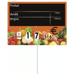 ETIQUETTE VITAMINE ORANGE VOC 200x150 mm - à roulettes, pique inox (l