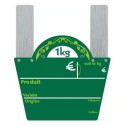 ETIQUETTE PANIER SAVEURS VERT VOCC 160x140 mm - disque Ht blanc, Gdes