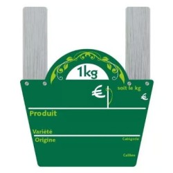 ETIQUETTE PANIER SAVEURS VERT VOCC 160x140 mm - disque Ht blanc, Gdes