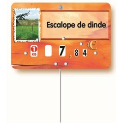 ETIQUETTE PAPRIKA PRAIRIE 120x80 mm - à texte, à roulettes, pique ino