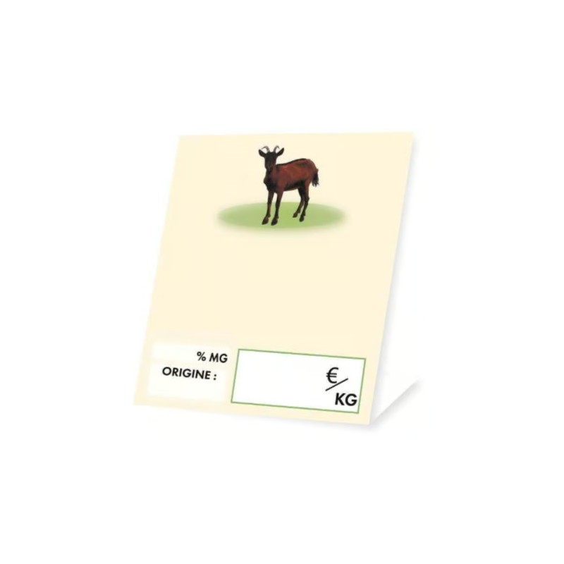 CHEVALET FROMAGE CHÈVRE NEUTRE 60x100 mm (lot de 10)