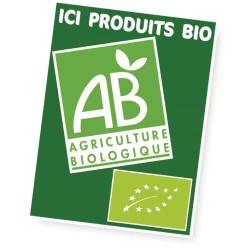 PANNEAU BIO 300x400 mm - logo AB + Eurofeuille + fil nylon