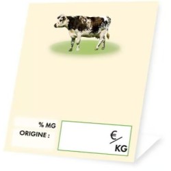 CHEVALET FROMAGE VACHE NEUTRE 60x100 mm (lot de 10)