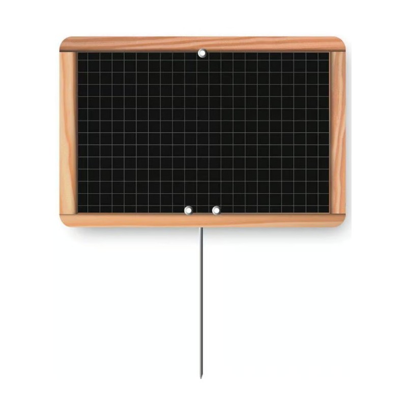 ETIQUETTE ÉCOLIÈRE NEUTRE 150x100 mm - sans roulettes, pique inox (lo