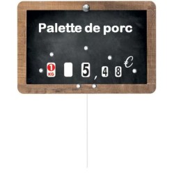 ETIQUETTE RUSTIK 120x80 mm - à texte, à roulettes, pique inox