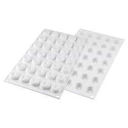 PLAQUE SILICONE 300X175 - 35 micro savarins Ø 26xht12 mm - 5ml