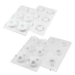KIT PLAQUE SILICONE 300X175 - 6 game Ø 65xht40 mm - 120ml