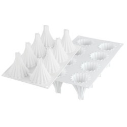 PLAQUE SILICONE 300X175 - 8 astros Ø 87xht79.5 mm - 95ml