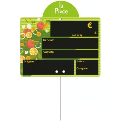 ETIQUETTE FARANDOLE 150x110 mm - VOCC, disque poids, pique inox (lot 