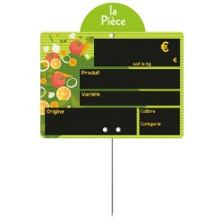 ETIQUETTE FARANDOLE 200x150 mm - VOCC, disque poids, pique inox (lot 