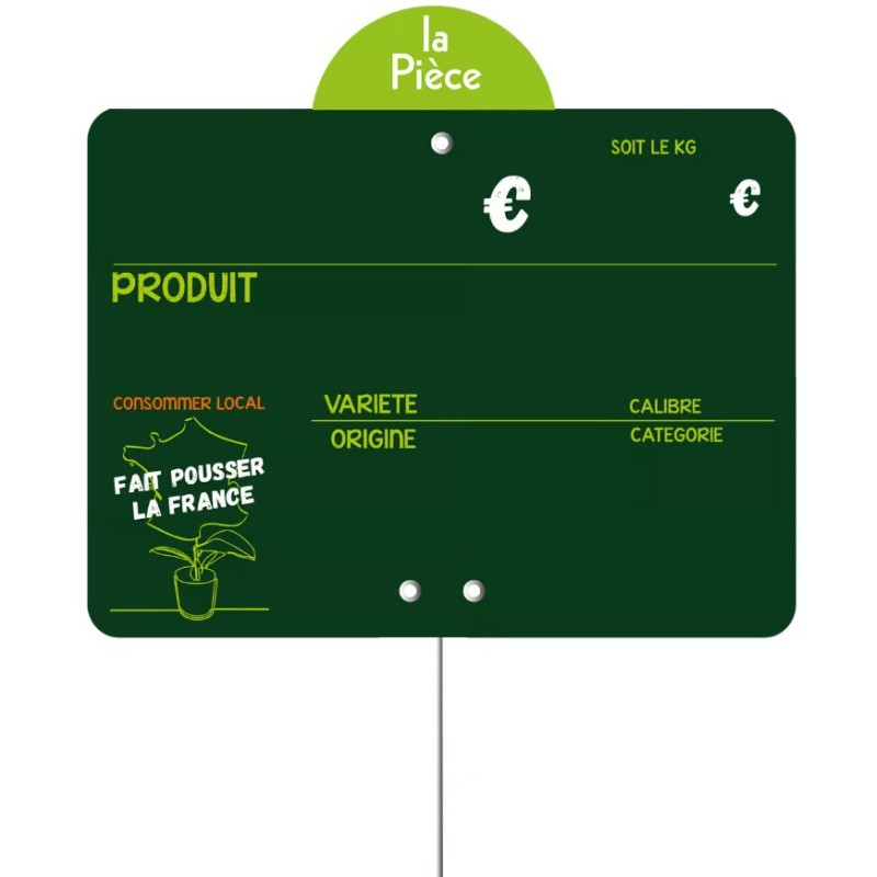 ETIQUETTE CONSOMMER…FRANCE 150x100 mm - VOCC, disque poids, pique ino