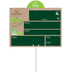 ETIQUETTE SIMPLT BIO 150x110 mm - VOCC, disque poids, pique inox (lot