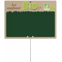 ETIQUETTE SIMPLT BIO 150x110 mm - neutre, sans roulettes, pique inox 