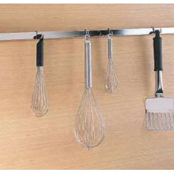 BARRE PORTE USTENSILE INOX LG 600 avec 6 crochets