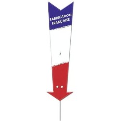 FLÈCHE 50x220 mm – Bleu/blanc/rouge Fab. Française, pique inox (lot d
