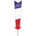 FLÈCHE 50x220 mm – Bleu/blanc/rouge Prod. de France, pique inox (lot 