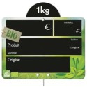 ETIQUETTE BIO FRAIS VOC 200x150 mm – Disque poids en haut, pique inox